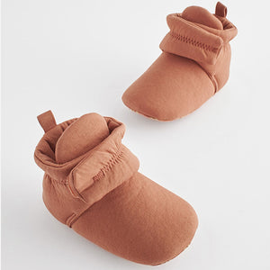 Rust Brown Cosy Baby Boots (0-2mths)