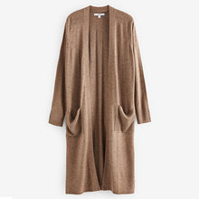 Load image into Gallery viewer, Camel Brown Longline Cardigan

