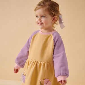 Yellow Character Long Sleeve Jumper Dress (3mths-6yrs)