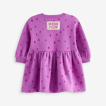 Load image into Gallery viewer, Purple Character Long Sleeve Jumper Dress (6mths-6yrs)
