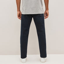 Load image into Gallery viewer, Blue Black Single Straight Fit Classic Stretch Jeans

