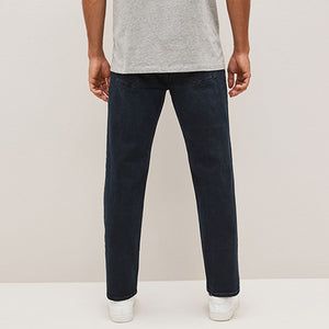 Blue Black Single Straight Fit Classic Stretch Jeans
