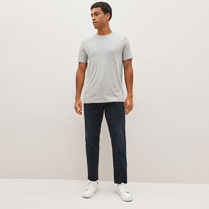 Blue Black Single Straight Fit Classic Stretch Jeans