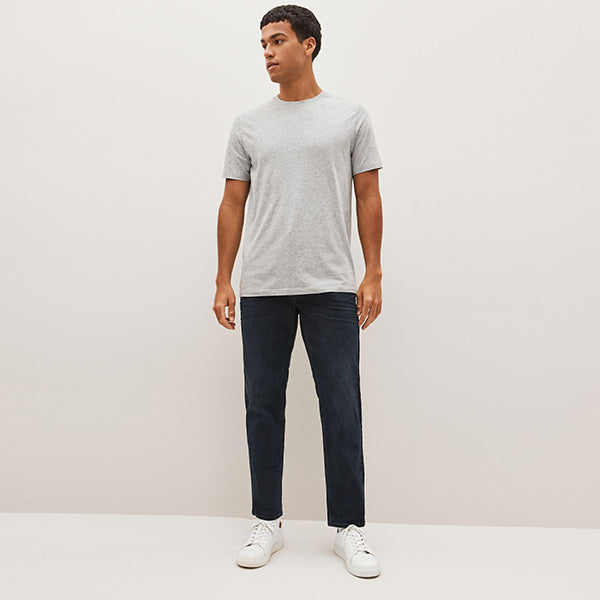 Blue Black Single Straight Fit Classic Stretch Jeans