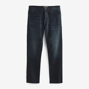 Blue Black Single Straight Fit Classic Stretch Jeans