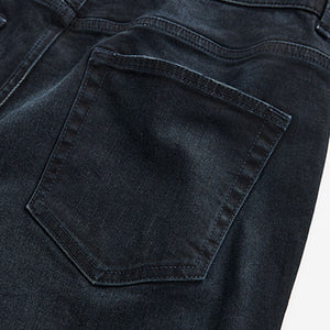 Blue Black Single Straight Fit Classic Stretch Jeans
