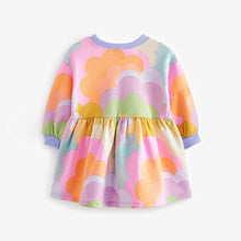 Load image into Gallery viewer, Lilac Rainbow Long Sleeve Jumper Dress (3mths-6yrs)
