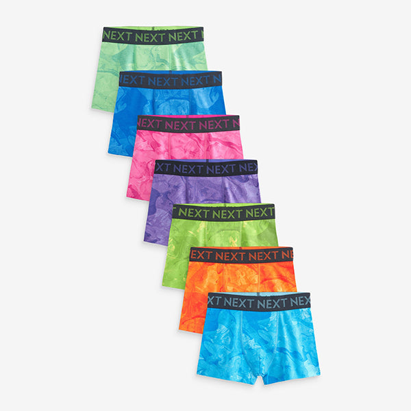 Bright Marble Print Trunks 7 Pack (5-12yrs)