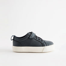 Load image into Gallery viewer, Navy Standard Fit (F) Touch Fastening Elastic Lace Trainers
