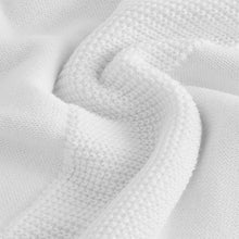 Load image into Gallery viewer, White Quarter Zip 100% Cotton Long Sleeve Knitted Polo Shirt
