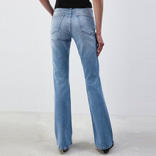 Load image into Gallery viewer, Mid Blue Denim Low Bootcut Jeans
