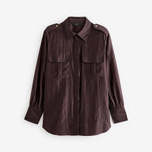 Load image into Gallery viewer, Wine Red Sheer Long Sleeve Oversized Shirt
