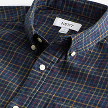 Load image into Gallery viewer, Navy Blue Check Long Sleeve Shirt
