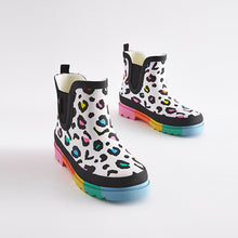 Load image into Gallery viewer, Multicolour Animal Print Chelsea Wellies (Older Girls)
