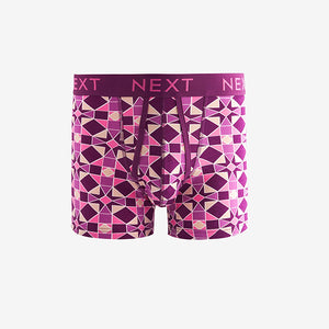 Tile Print Geo 4 pack A-Front Boxers