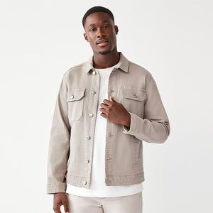 Neutral Denim Trucker Jacket