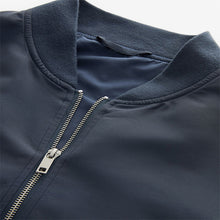 Load image into Gallery viewer, Blue Shower Resistant Bomber Jacket

