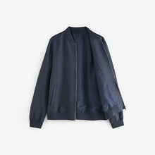 Load image into Gallery viewer, Blue Shower Resistant Bomber Jacket
