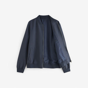 Blue Shower Resistant Bomber Jacket