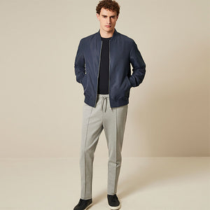 Blue Shower Resistant Bomber Jacket