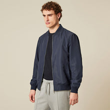 Load image into Gallery viewer, Blue Shower Resistant Bomber Jacket
