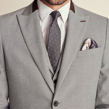 Load image into Gallery viewer, Grey Slim Fit Herringbone Suit Jacket
