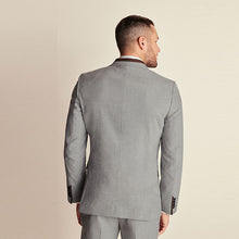 Load image into Gallery viewer, Grey Slim Fit Herringbone Suit Jacket
