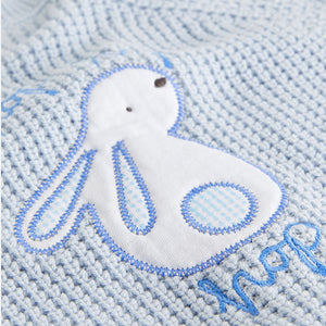 Pale Blue Bunny Baby Knitted Cardigan (0mths-12-18mt)