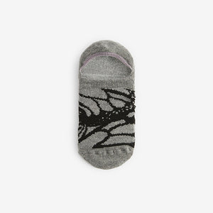 Monochrome Butterfly Invisible Socks 4 Pack