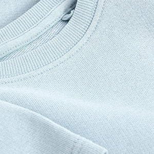 Light Blue Plain Sweat T-Shirt And Shorts Set (3mths-6yrs)