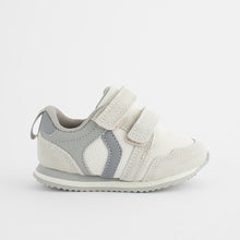 Load image into Gallery viewer, Neutral White Standard Fit (F) Double Strap Trainers

