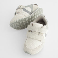 Load image into Gallery viewer, Neutral White Standard Fit (F) Double Strap Trainers

