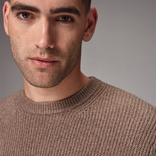 Load image into Gallery viewer, Neutral Regular Fit Knitted Crew Neck Jumper
