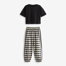 Load image into Gallery viewer, Black/White Cotton Woven Check Pyjamas 2 Pack (3-12yrs)
