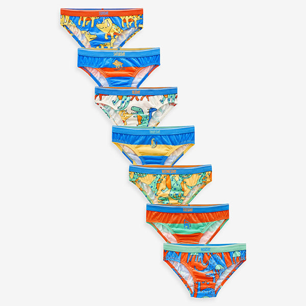 Bright Dinosaur Cotton Briefs 7 Pack (1.5-10yrs)