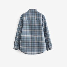 Load image into Gallery viewer, Blue Check Single Oxford Shirt (3-12yrs)
