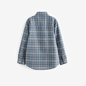 Blue Check Single Oxford Shirt (3-12yrs)