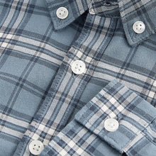 Load image into Gallery viewer, Blue Check Single Oxford Shirt (3-12yrs)
