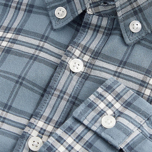 Blue Check Single Oxford Shirt (3-12yrs)