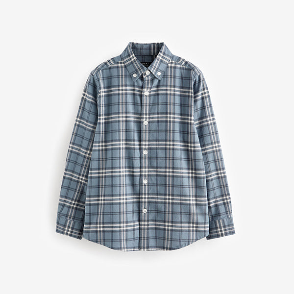 Blue Check Single Oxford Shirt (3-12yrs)