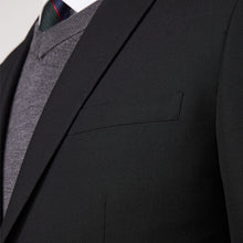 Load image into Gallery viewer, Black Slim Fit Two Button Suit Jacket
