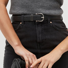 Load image into Gallery viewer, Black Essential PU Jeans Belt
