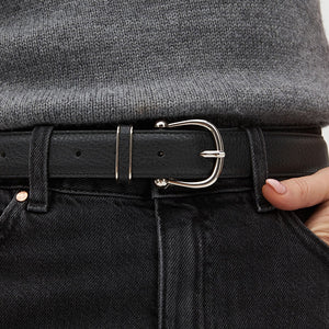 Black Essential PU Jeans Belt