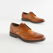 Load image into Gallery viewer, Tan Brown Leather Derby Brogues
