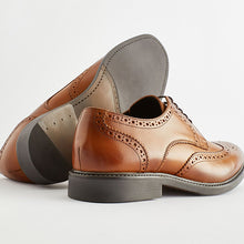 Load image into Gallery viewer, Tan Brown Leather Derby Brogues
