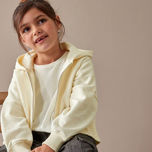 Cream Neutral Zip Through Hoodie (3-12yrs)