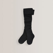 Load image into Gallery viewer, Black Cotton Rich School Tights (0mth-12yrs)
