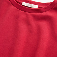 Load image into Gallery viewer, Red Heavyweight Short Sleeve Crew Neck T-Shirt
