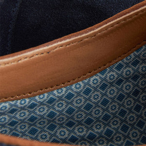 Navy Suede Derby Shoes