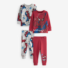 Load image into Gallery viewer, Red/Navy Spiderman 2 Pack Snuggle Pyjamas (3-10yrs)
